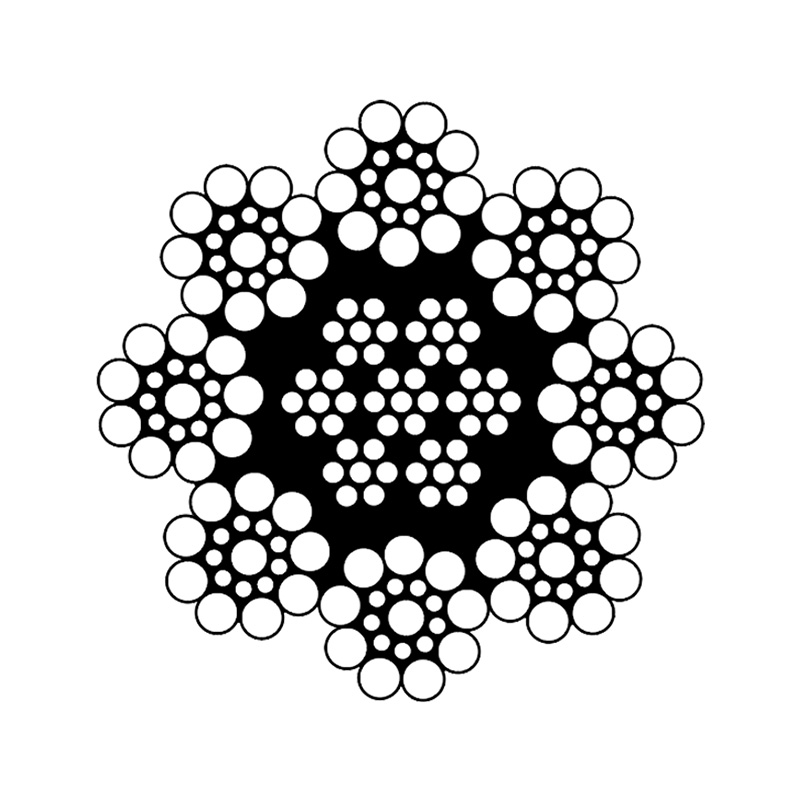 ASTM A1023 6X19 ocelové jádro zvedací drátěné lano s vysokou vypínací silou